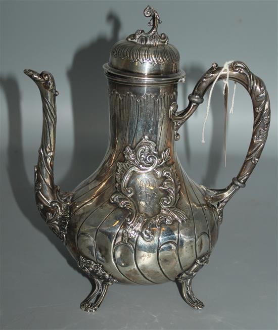 Continental silver coffee pot